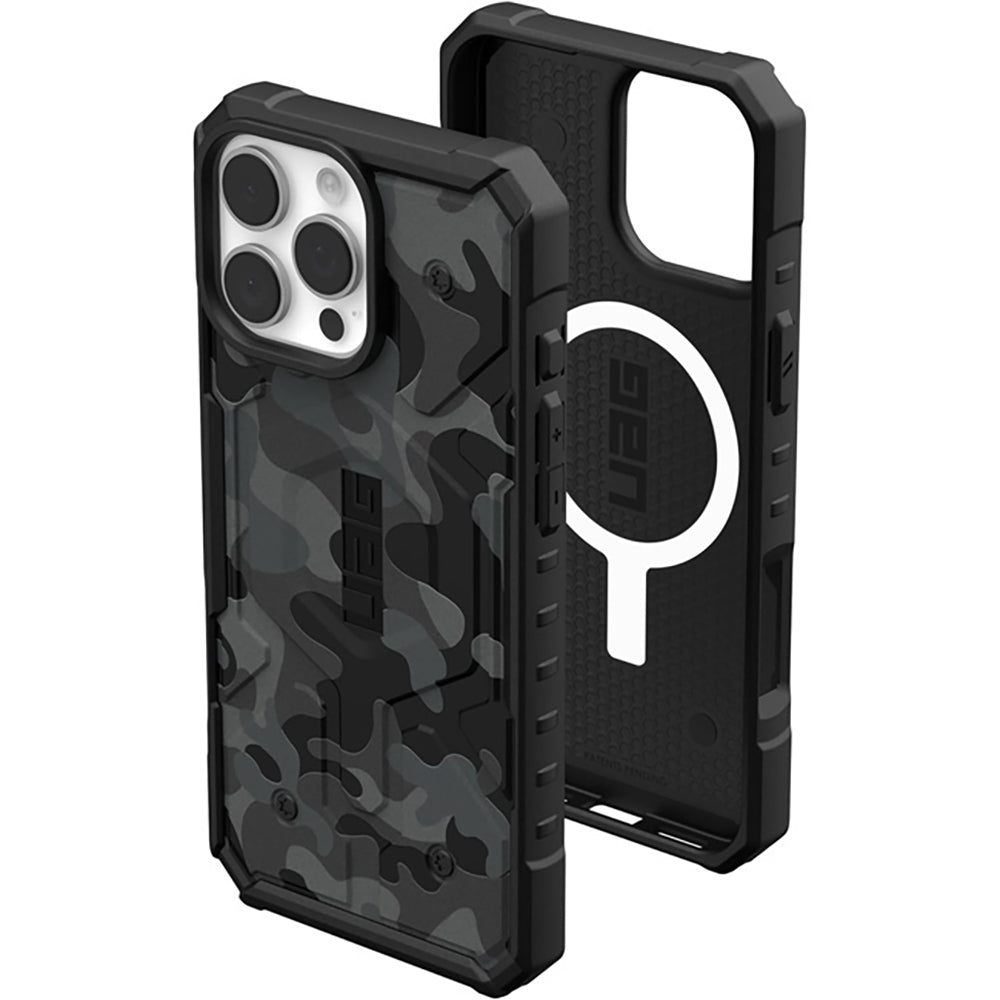 Husa MagSafe pentru Apple iPhone 16 Pro Max, Urban Armor Gear, Pathfinder SE Midnight Camo, Camuflaj