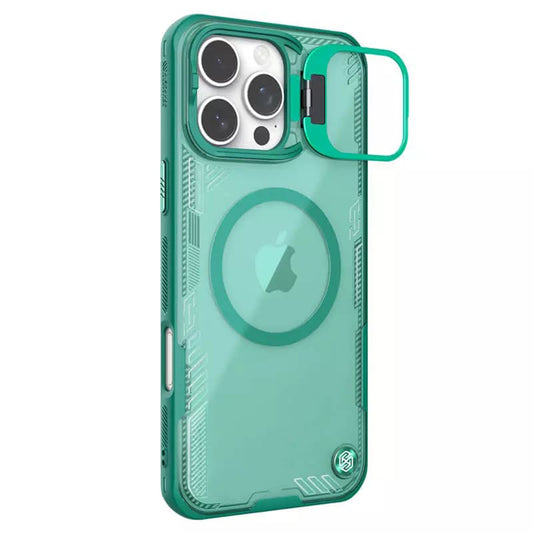 Husa MagSafe pentru Apple iPhone 16 Pro, Nillkin, Iceblade Prop (with Camera Cutout), Verde