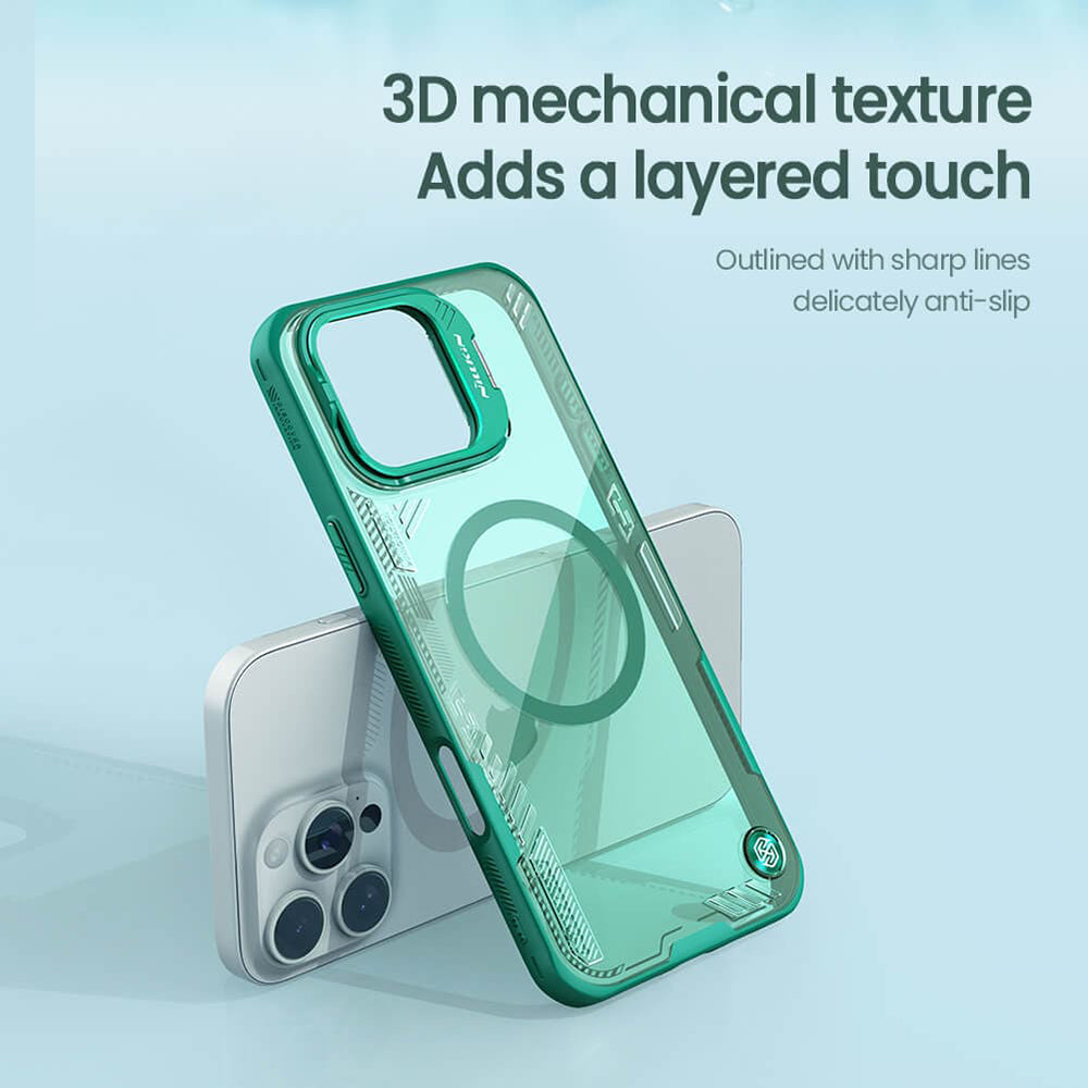 Husa MagSafe pentru Apple iPhone 16 Pro, Nillkin, Iceblade Prop (with Camera Cutout), Verde