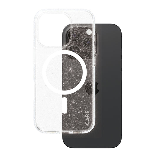 Husa MagSafe pentru Apple iPhone 16 Pro, PanzerGlass, Care Urban Combat Star Lit, Transparenta Alba