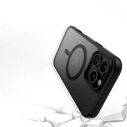 Husa MagSafe pentru Apple iPhone 16 Pro, PanzerGlass, Frame, Transparenta Neagra