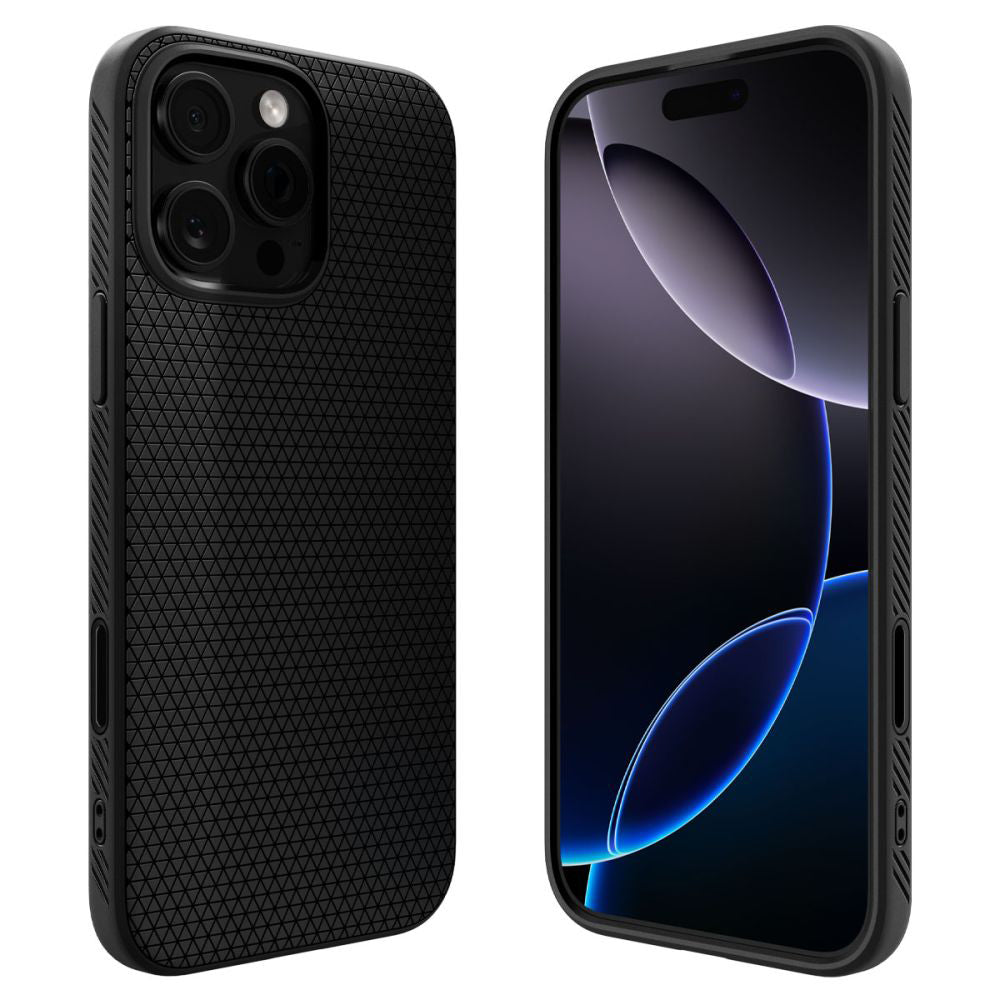 Husa MagSafe pentru Apple iPhone 16 Pro, Spigen, Liquid Air T, Neagra Mata ACS09116