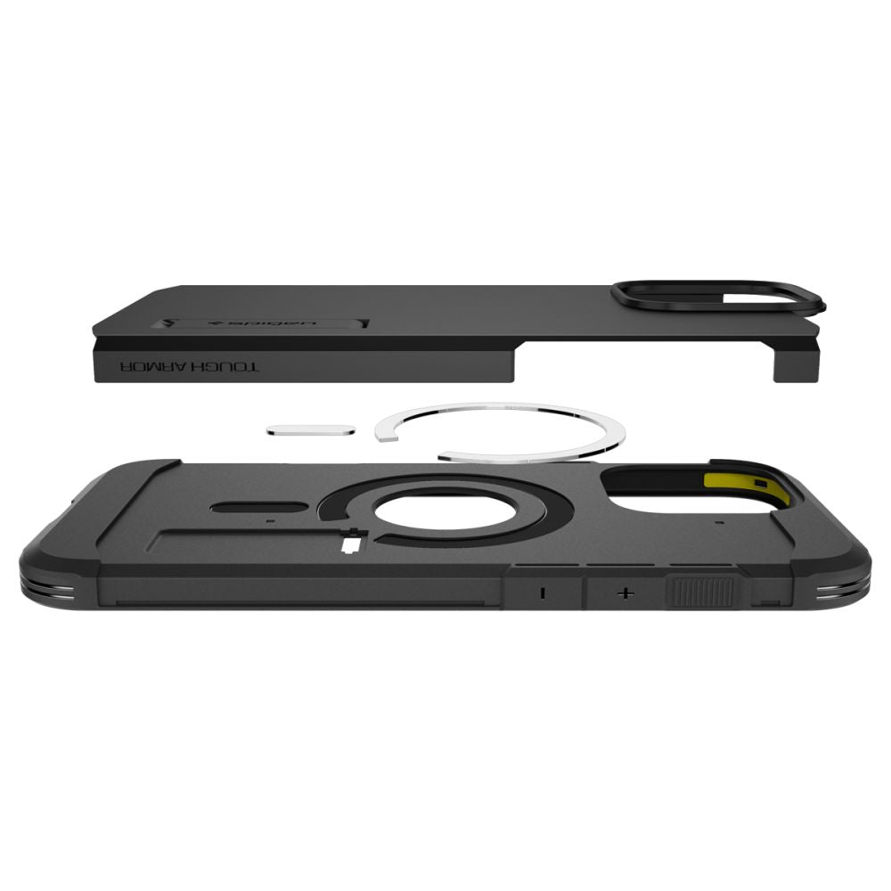 Husa MagSafe pentru Apple iPhone 16 Pro, Spigen, Tough Armor, Neagra ACS08146