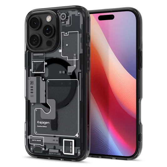 Husa MagSafe pentru Apple iPhone 16 Pro, Spigen, Ultra Hybrid Zero One, Neagra Mata ACS08135