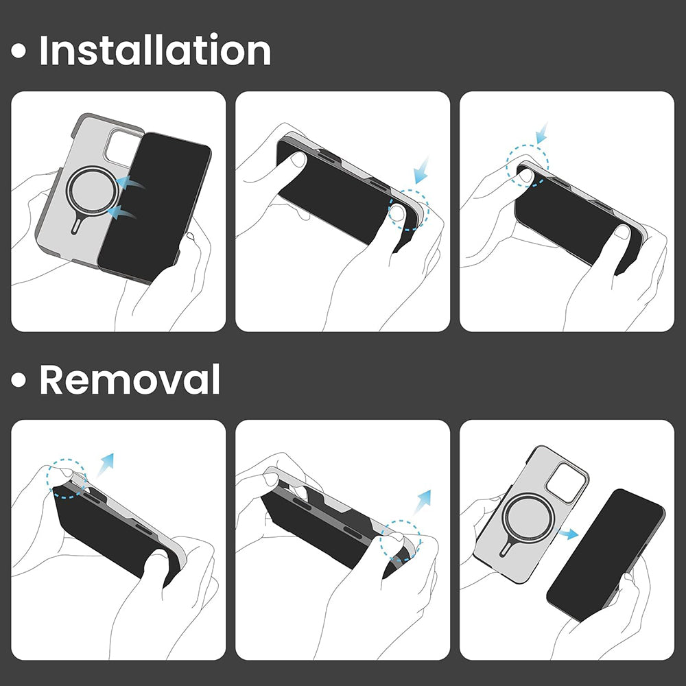 Husa MagSafe pentru Apple iPhone 16 Pro, Techsuit, Aramid Fiber, Neagra