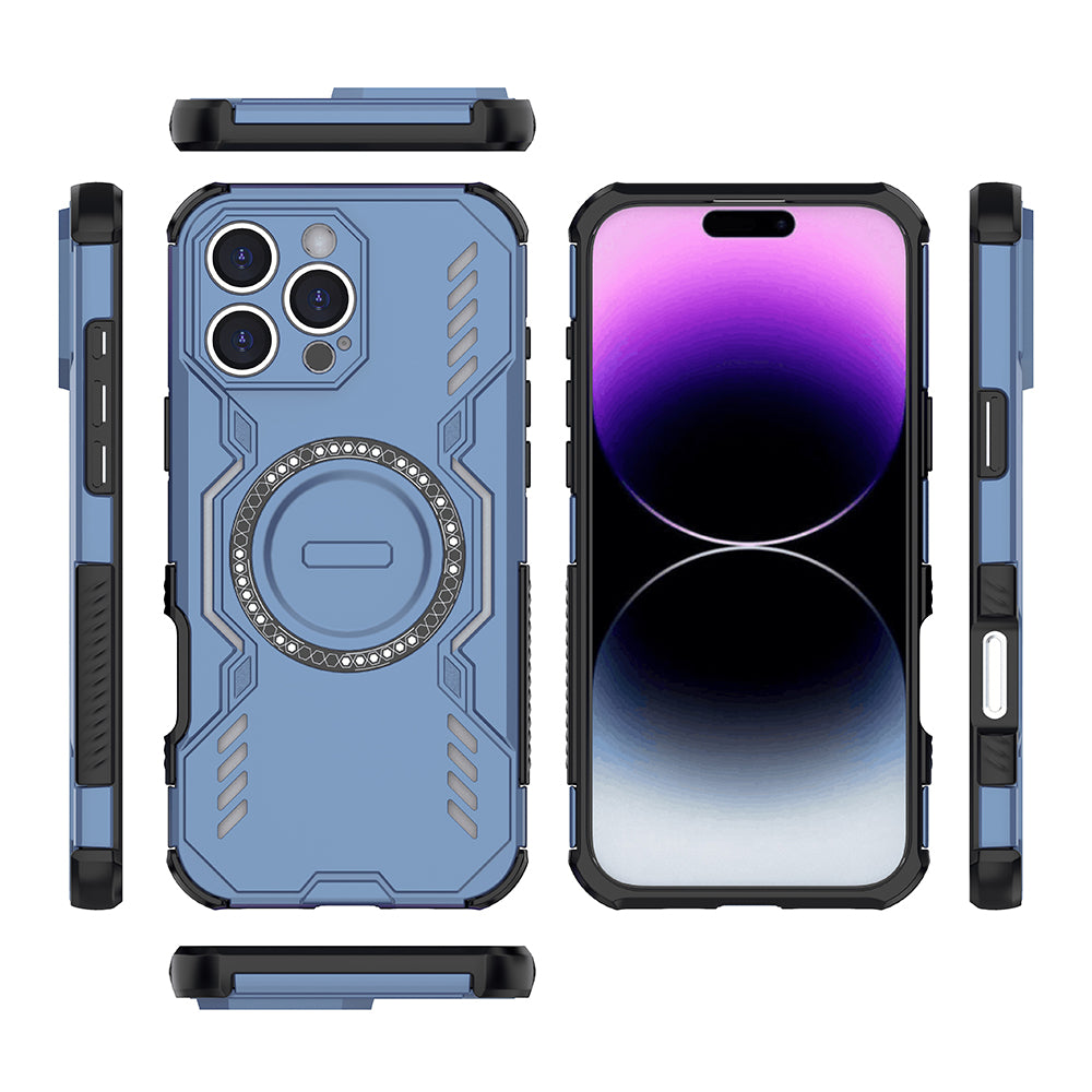 Husa MagSafe pentru Apple iPhone 16 Pro, Techsuit, ArmorMag, Albastra