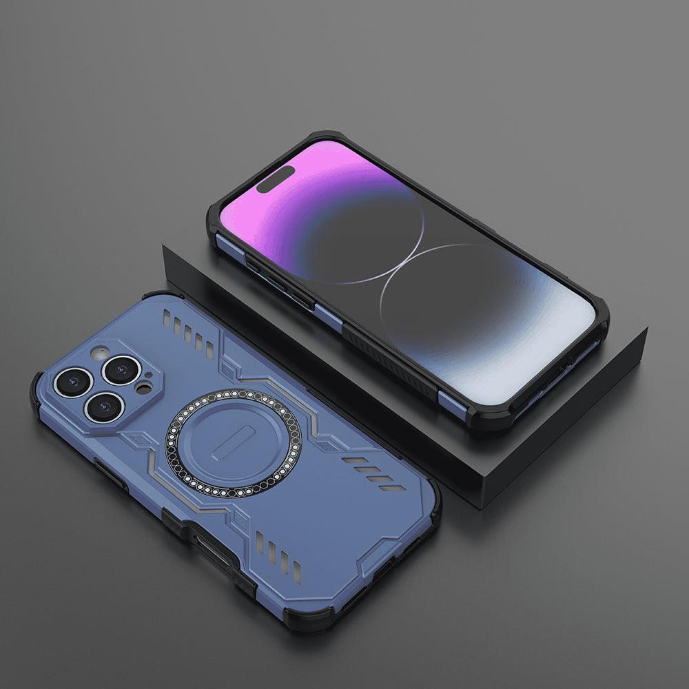 Husa MagSafe pentru Apple iPhone 16 Pro, Techsuit, ArmorMag, Albastra