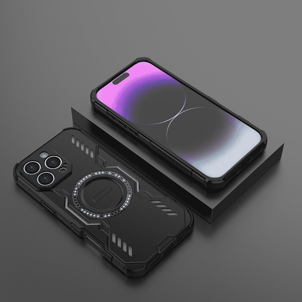 Husa MagSafe pentru Apple iPhone 16 Pro, Techsuit, ArmorMag, Neagra