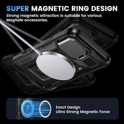 Husa MagSafe pentru Apple iPhone 16 Pro, Techsuit, CamVault, Neagra