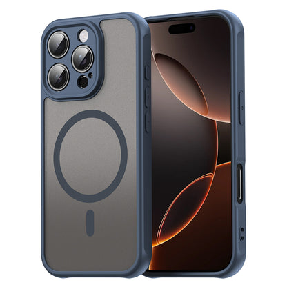 Husa MagSafe pentru Apple iPhone 16 Pro, Techsuit, HaloFrost II, Bleumarin