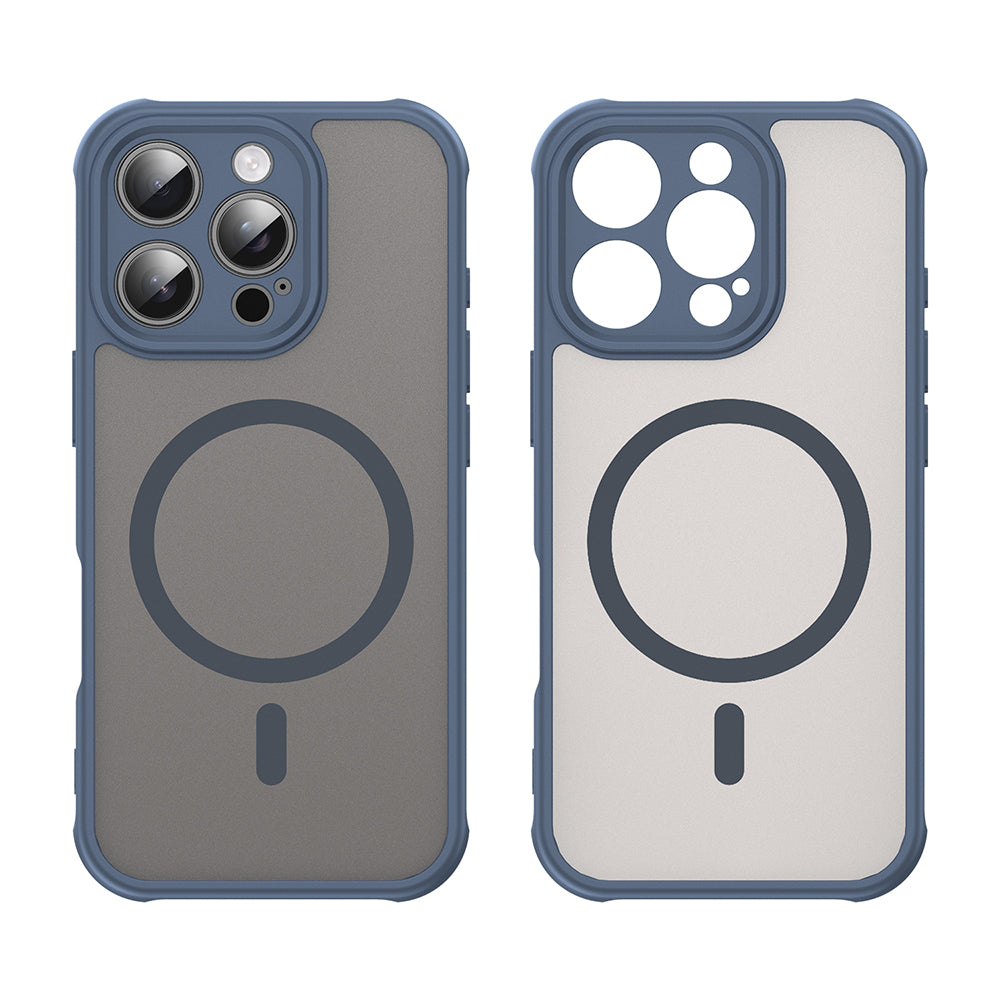 Husa MagSafe pentru Apple iPhone 16 Pro, Techsuit, HaloFrost II, Bleumarin