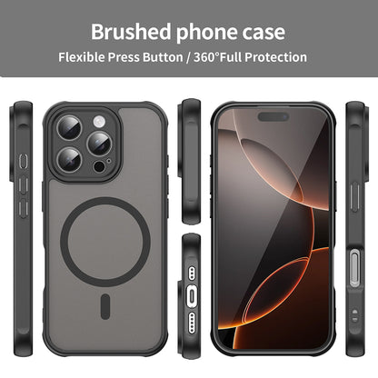 Husa MagSafe pentru Apple iPhone 16 Pro, Techsuit, HaloFrost II, Neagra