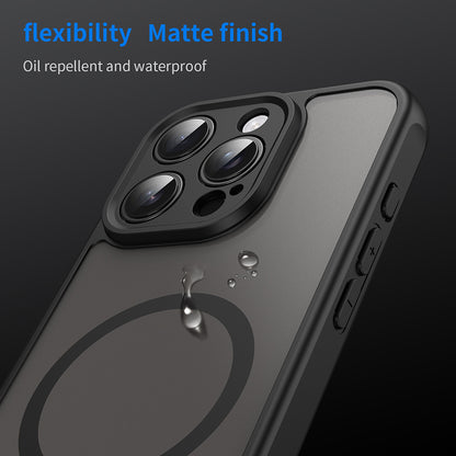 Husa MagSafe pentru Apple iPhone 16 Pro, Techsuit, HaloFrost II, Neagra