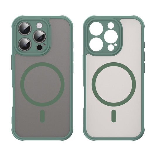 Husa MagSafe pentru Apple iPhone 16 Pro, Techsuit, HaloFrost II, Verde