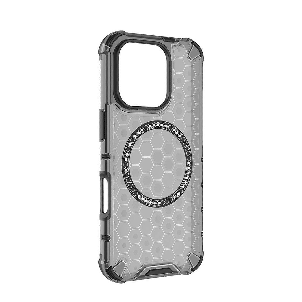 Husa MagSafe pentru Apple iPhone 16 Pro, Techsuit, HoneyComb Shield, Neagra