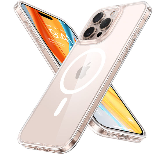 Husa MagSafe pentru Apple iPhone 16 Pro, Torras, Diamond, Transparenta