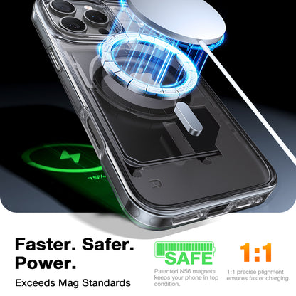 Husa MagSafe pentru Apple iPhone 16 Pro, Torras, Diamond, Transparenta