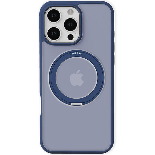 Husa MagSafe pentru Apple iPhone 16 Pro, Torras, Ostand Pro, Bleumarin
