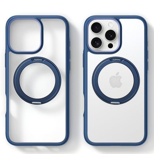 Husa MagSafe pentru Apple iPhone 16 Pro, Torras, Ostand R Fusion, Bleumarin