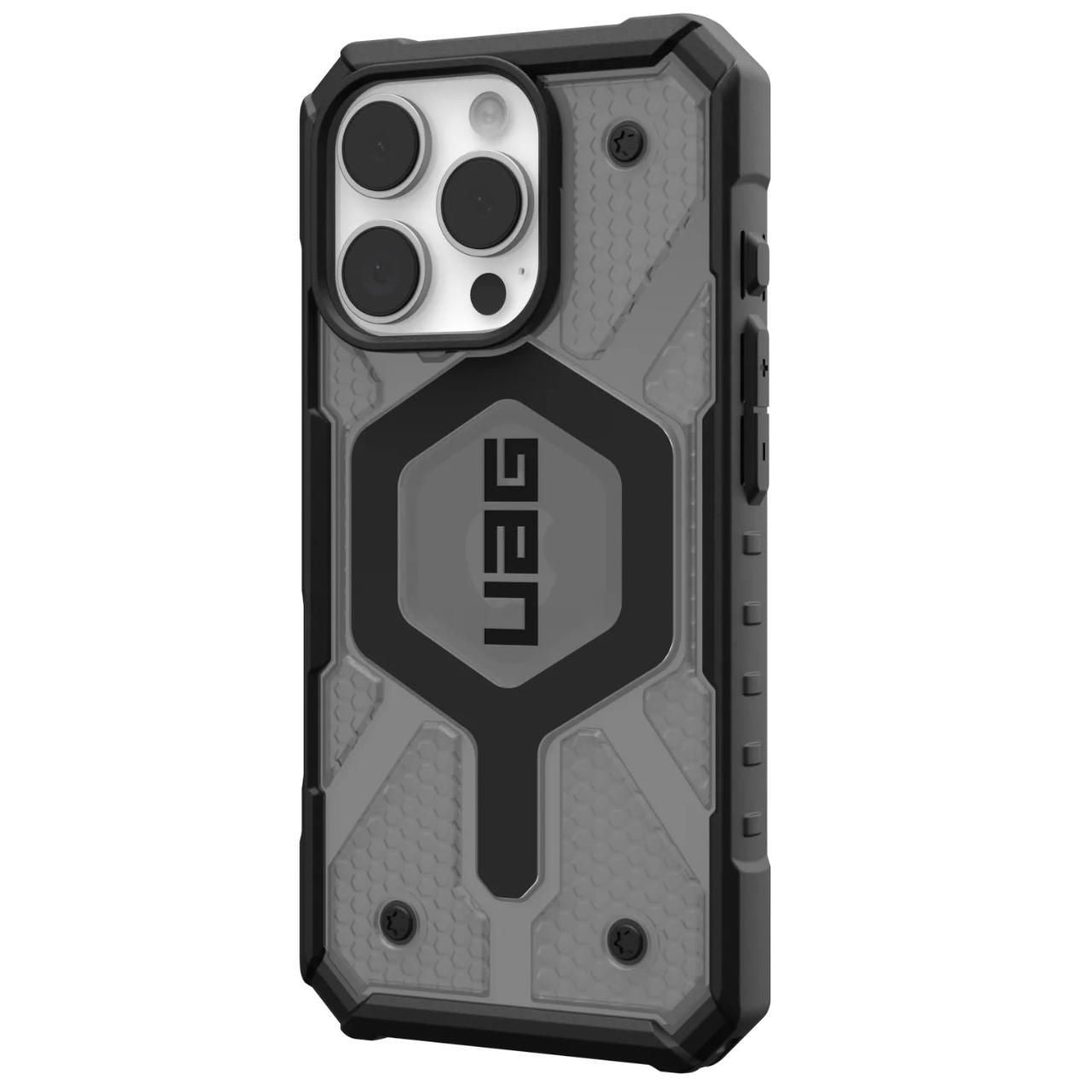 Husa MagSafe pentru Apple iPhone 16 Pro, Urban Armor Gear, Pathfinder Clear, Gri