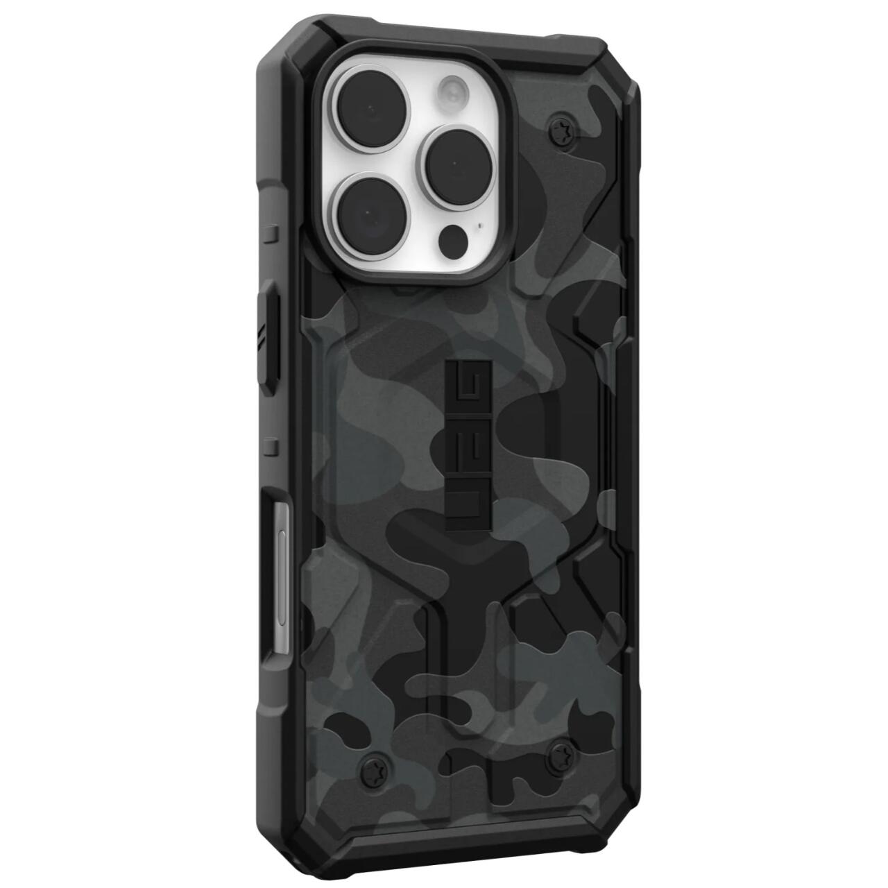 Husa MagSafe pentru Apple iPhone 16 Pro, Urban Armor Gear, Pathfinder SE Midnight Camo, Camuflaj