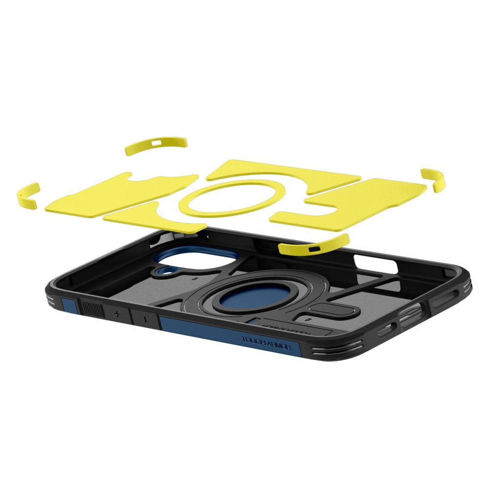 Husa MagSafe pentru Apple iPhone 16, Spigen, Tough Armor, Bleumarin ACS08217