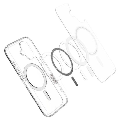 Husa MagSafe pentru Apple iPhone 16, Spigen, Ultra Hybrid T, Alba ACS09073