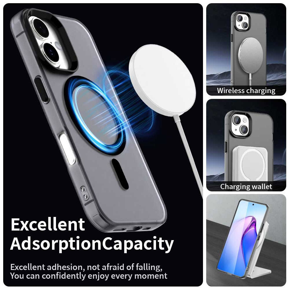 Husa MagSafe pentru Apple iPhone 16, Techsuit, CandyCase, Neagra