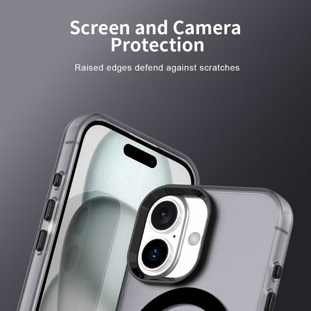 Husa MagSafe pentru Apple iPhone 16, Techsuit, CandyCase, Neagra