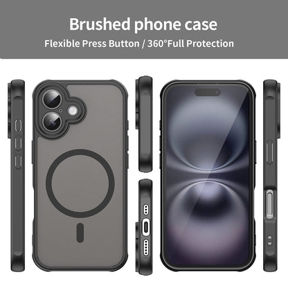 Husa MagSafe pentru Apple iPhone 16, Techsuit, HaloFrost II, Neagra