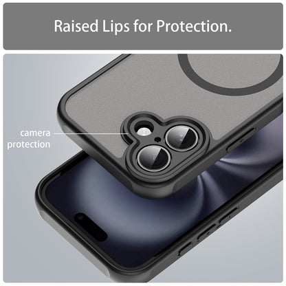 Husa MagSafe pentru Apple iPhone 16, Techsuit, HaloFrost II, Neagra