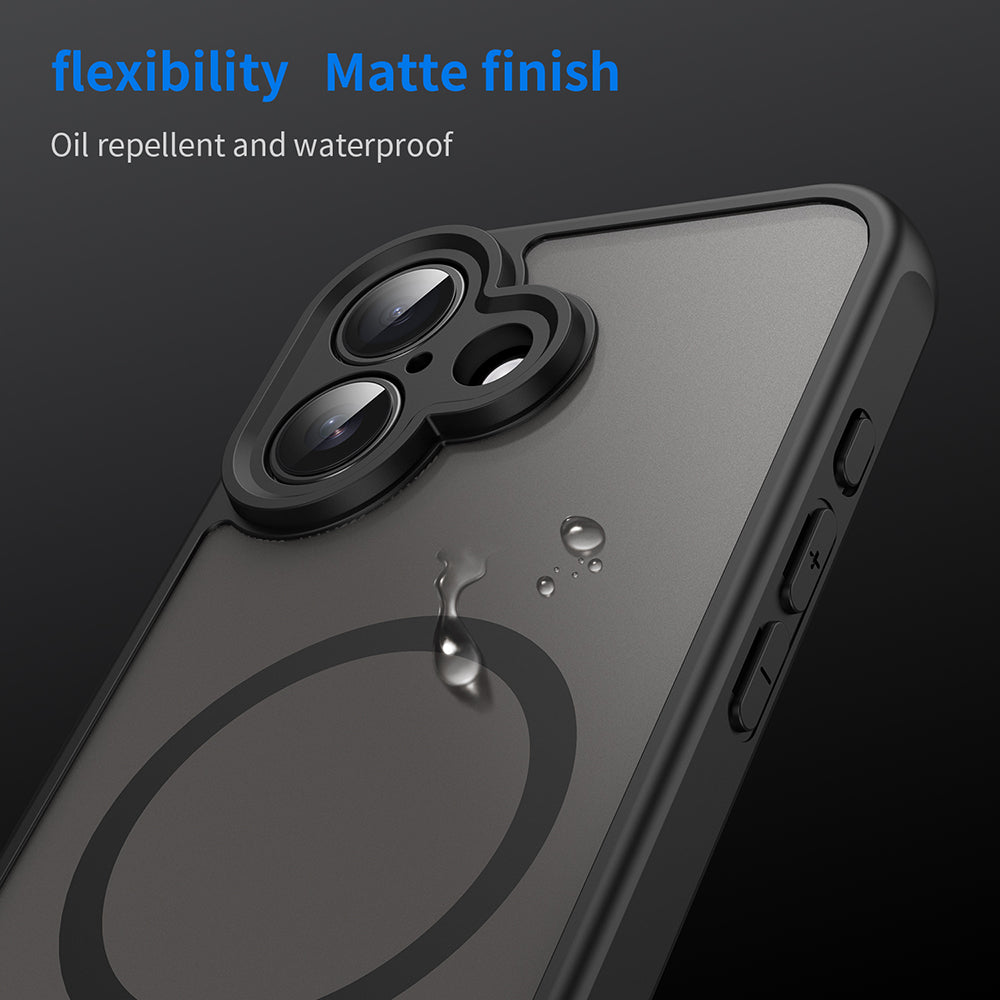 Husa MagSafe pentru Apple iPhone 16, Techsuit, HaloFrost II, Neagra