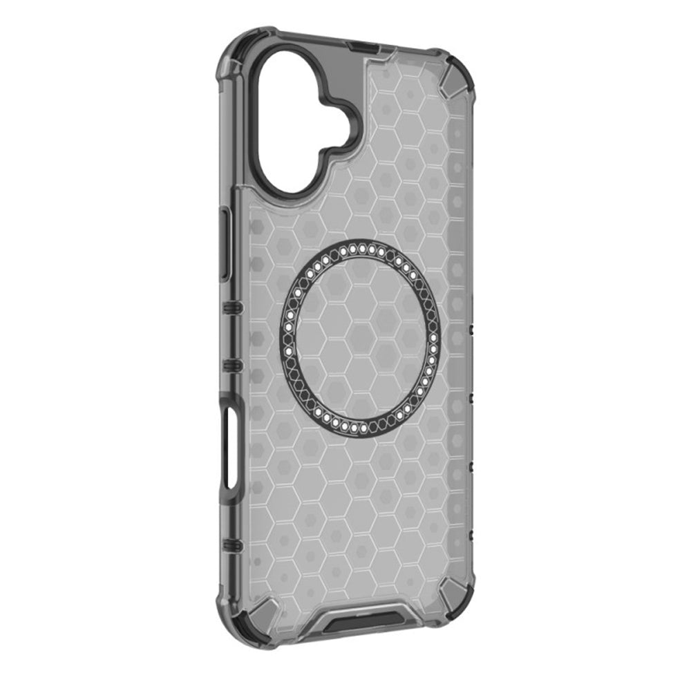 Husa MagSafe pentru Apple iPhone 16, Techsuit, HoneyComb Shield, Neagra