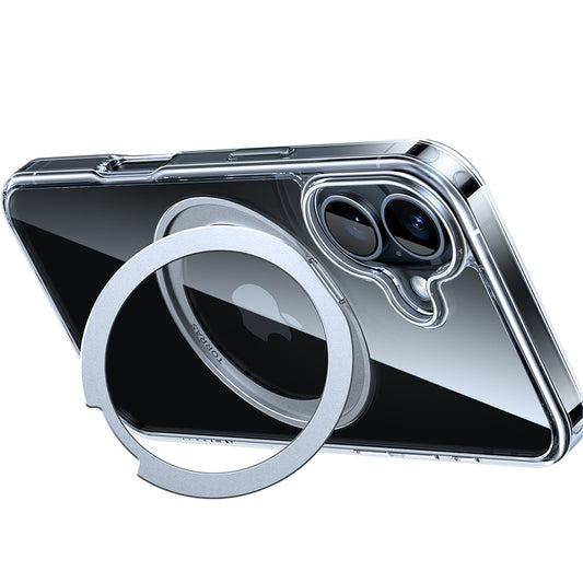 Husa MagSafe pentru Apple iPhone 16, Torras, Ostand Pro, Transparenta