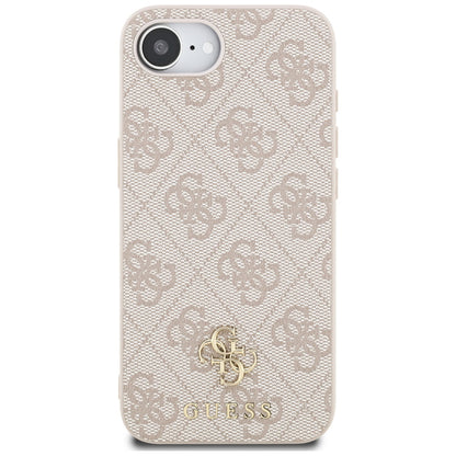 Husa MagSafe pentru Apple iPhone 16e, Guess, 4G Classic, Roz