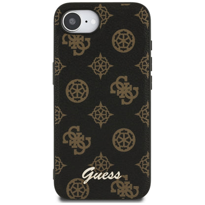 Husa MagSafe pentru Apple iPhone 16e, Guess, Peony Script, Neagra