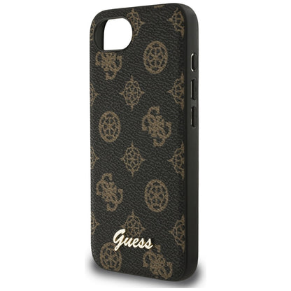 Husa MagSafe pentru Apple iPhone 16e, Guess, Peony Script, Neagra