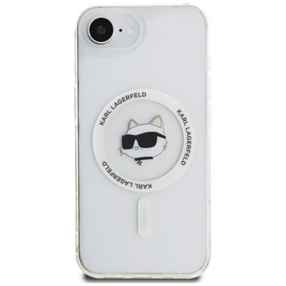 Husa MagSafe pentru Apple iPhone 16e, Karl Lagerfeld, IML Choupette's Head, Alba