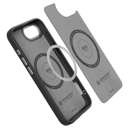 Husa MagSafe pentru Apple iPhone 17e / 16e, Spigen, Enzo Aramid, Neagra Mata