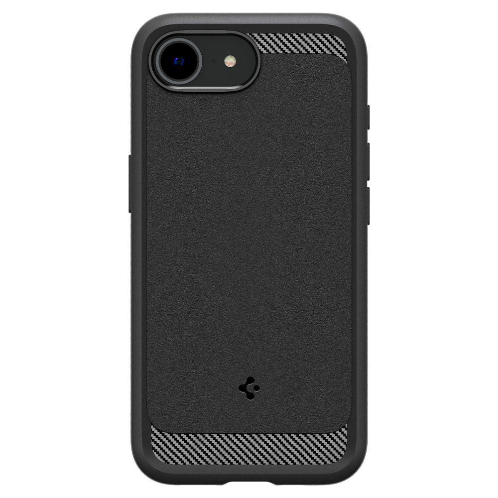 Husa MagSafe pentru Apple iPhone 17e / 16e, Spigen, Rugged Armor, Neagra Mata