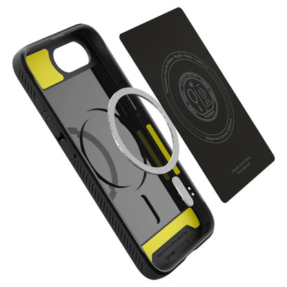 Husa MagSafe pentru Apple iPhone 17e / 16e, Spigen, Rugged Armor, Neagra Mata