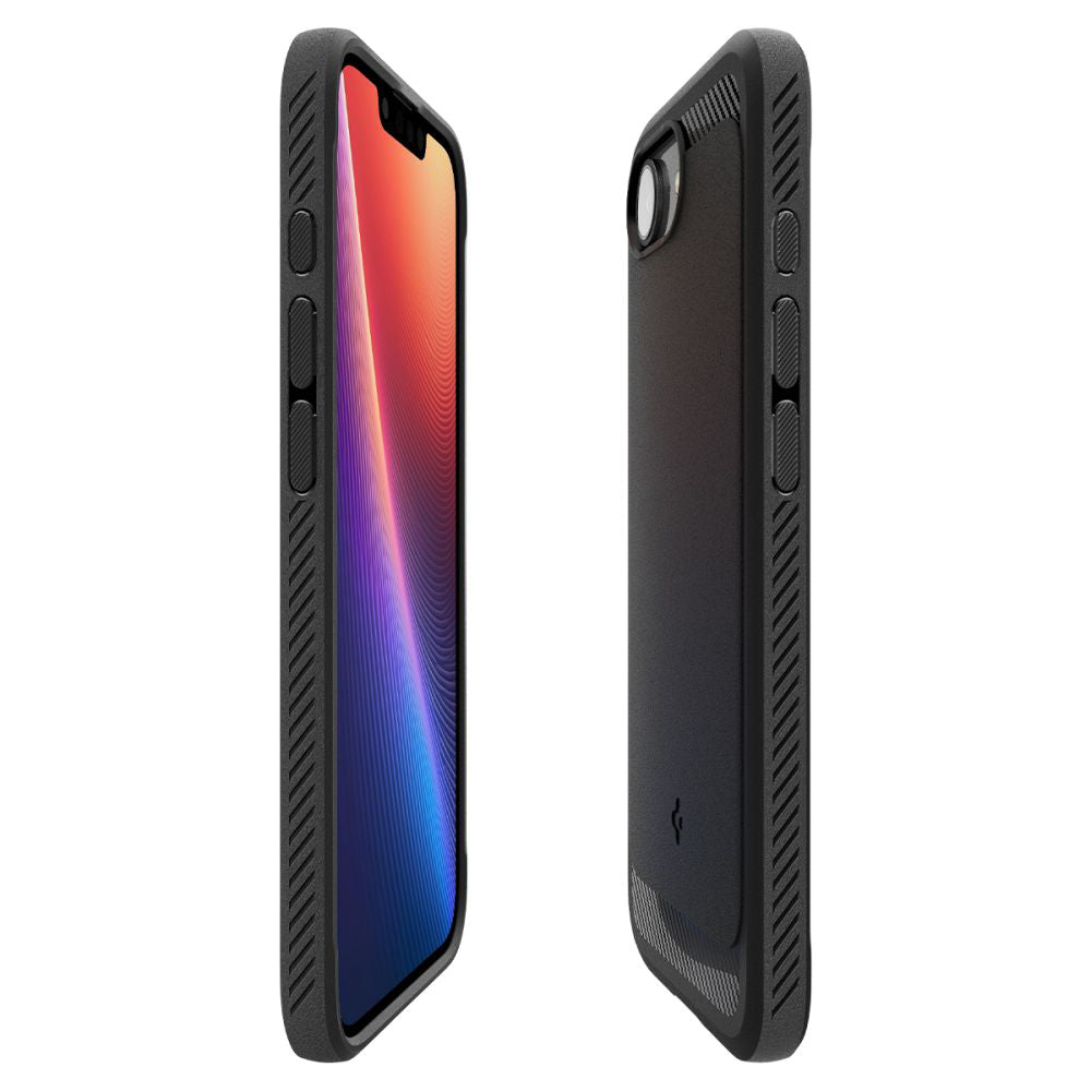 Husa MagSafe pentru Apple iPhone 17e / 16e, Spigen, Rugged Armor, Neagra Mata