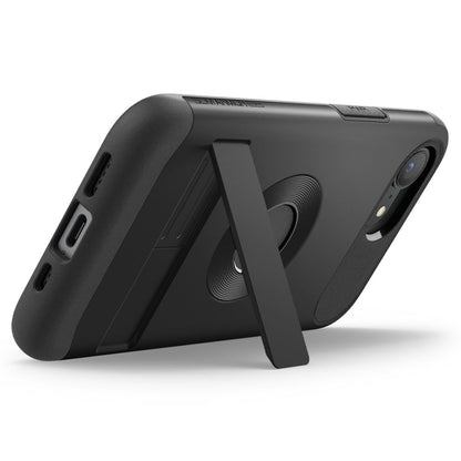 Husa MagSafe pentru Apple iPhone 17e / 16e, Spigen, Slim Armor, Neagra