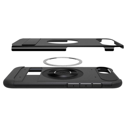 Husa MagSafe pentru Apple iPhone 17e / 16e, Spigen, Slim Armor, Neagra