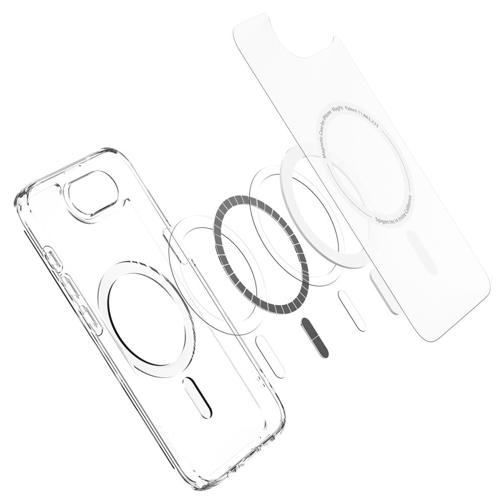 Husa MagSafe pentru Apple iPhone 17e / 16e, Spigen, Ultra Hybrid, Alba Satinata
