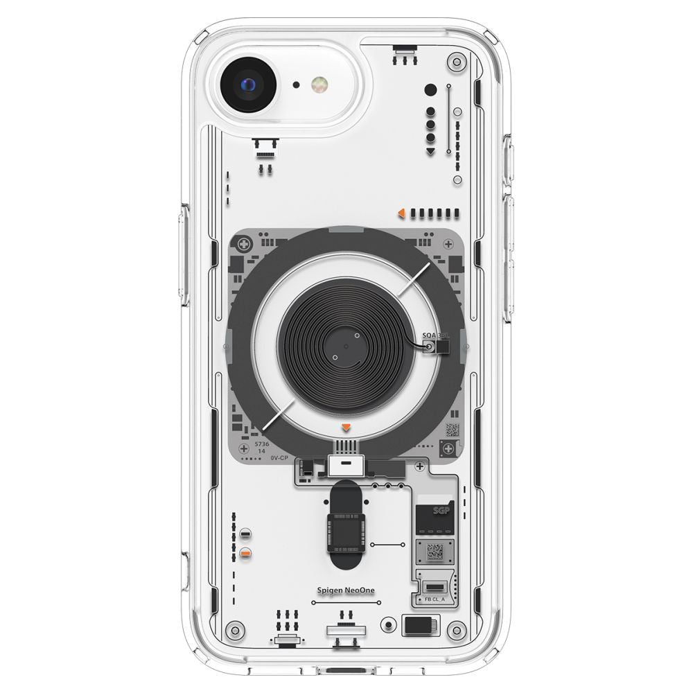 Husa MagSafe pentru Apple iPhone 17e / 16e, Spigen, Ultra Hybrid Neo One, Transparenta