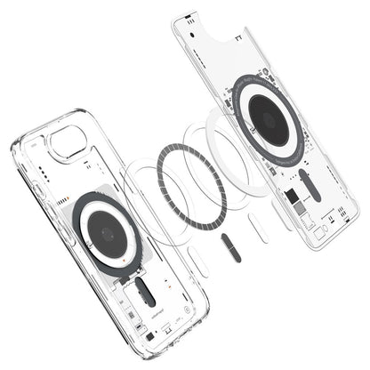 Husa MagSafe pentru Apple iPhone 17e / 16e, Spigen, Ultra Hybrid Neo One, Transparenta