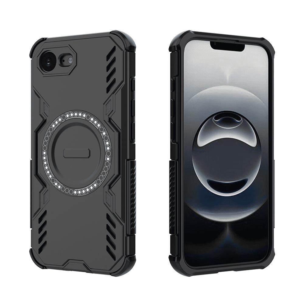 Husa MagSafe pentru Apple iPhone 17e / 16e, Techsuit, ArmorMag, Neagra