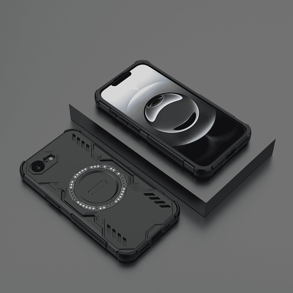 Husa MagSafe pentru Apple iPhone 17e / 16e, Techsuit, ArmorMag, Neagra