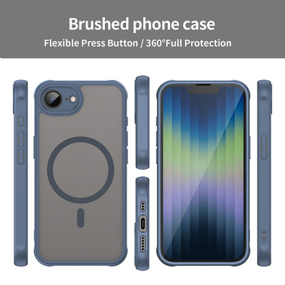 Husa MagSafe pentru Apple iPhone 17e / 16e, Techsuit, HaloFrost II, Bleumarin
